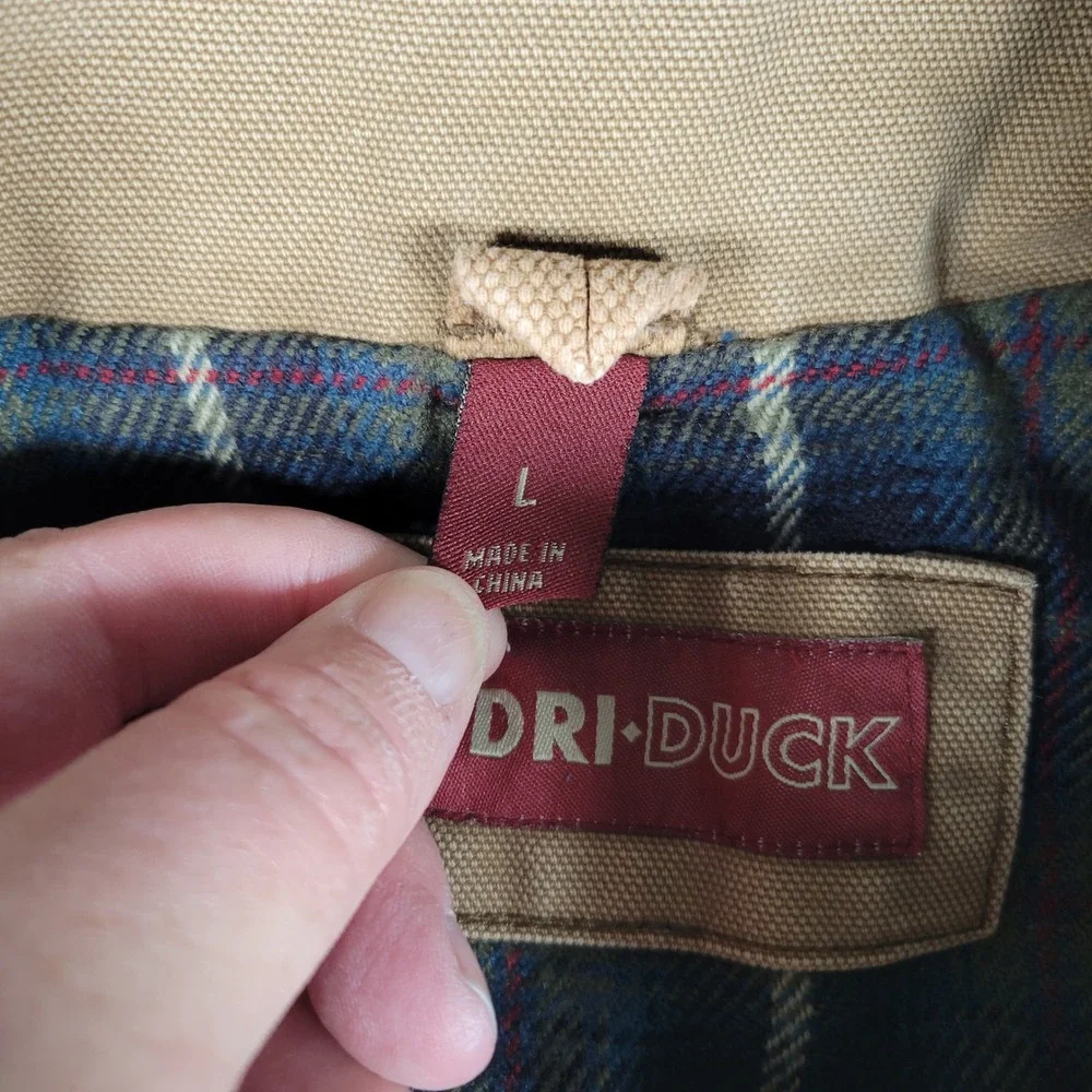 Dri Duck Work Jacket Mens Size L Brown Distressed Canvas Farm Supply Barn Coat - Picture 9 of 15